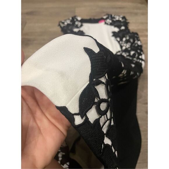 Betsey Johnson Black Lace White Dress 4 - Picture 2 of 10